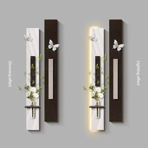 Combination Sandstone Home Decor Painting Hydroponic Plants Three-dimensional Glowed LED Painting