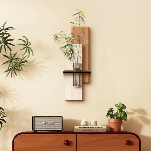 Combination Sandstone Hydroponics Green Plants Home Decor Painting Sofa Background Wall Glowed LED Decor Painting