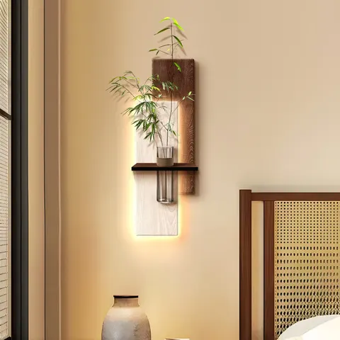 Combination Sandstone Hydroponics Green Plants Home Decor Painting Sofa Background Wall Glowed LED Decor Painting
