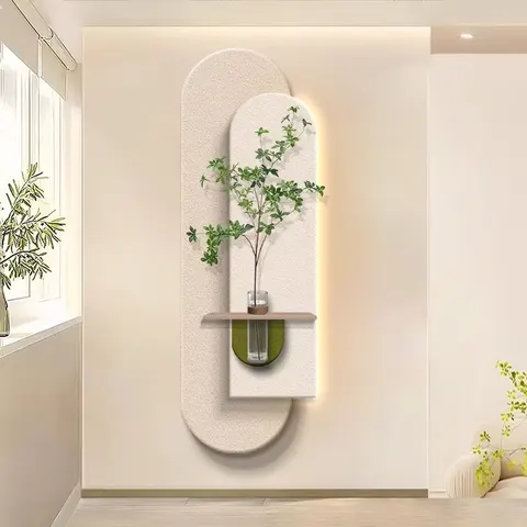 Corridor Aisle Hydroponic Green Plants Art Home Decor Paintings Living Room Background Wall Sandstone Glowed LED Decor Painting