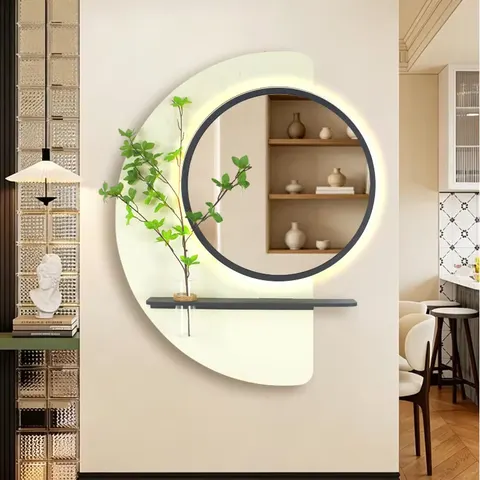 Corridor Background Wall LED Painting and Living Room Mirror Multiple Layers Sandstone Art Home Furnishings Decorative Painting