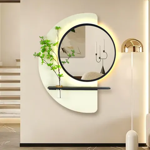 Corridor Background Wall LED Painting and Living Room Mirror Multiple Layers Sandstone Art Home Furnishings Decorative Painting