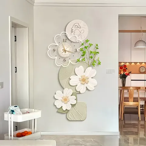 植物 单幅 装饰画 奶油风 玄关背景墙挂画 LED带灯画