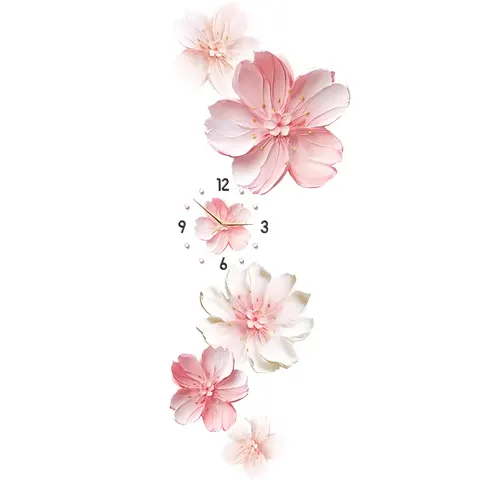 繁花 单幅 装饰画 奶油风 玄关背景墙挂画 LED带灯画