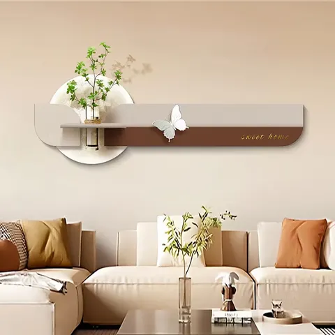 Creamy Style Moon Living Room Art Decor Painting Hydroponic Plants Three-dimensional Sandstone LED Painting