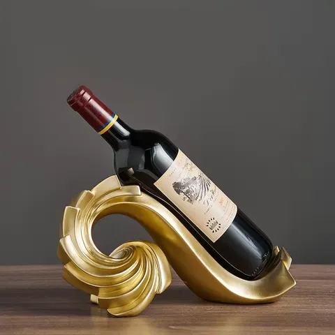 Creative Home Accessories Room Decor Wine Rack Collectible Figurines Interior Bar Miniatures for Crafts Desktop Ornaments
