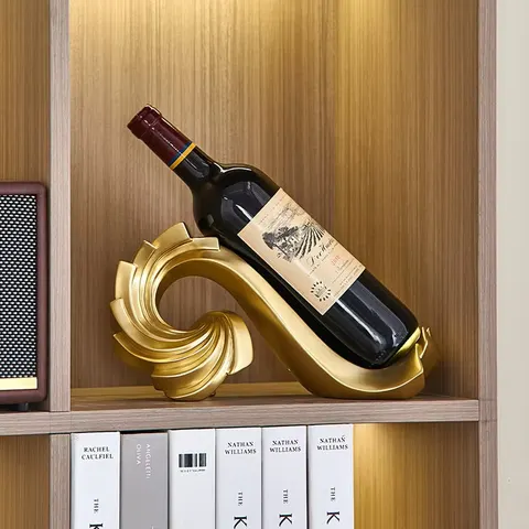 Creative Home Accessories Room Decor Wine Rack Collectible Figurines Interior Bar Miniatures for Crafts Desktop Ornaments