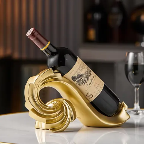 Creative Home Accessories Room Decor Wine Rack Collectible Figurines Interior Bar Miniatures for Crafts Desktop Ornaments