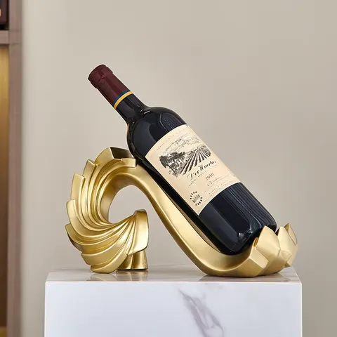 Creative Home Accessories Room Decor Wine Rack Collectible Figurines Interior Bar Miniatures for Crafts Desktop Ornaments