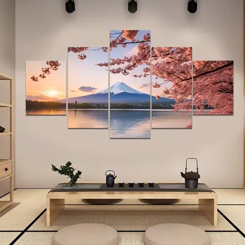 繁花 单幅 装饰画 日式简约 酒店背景墙挂画