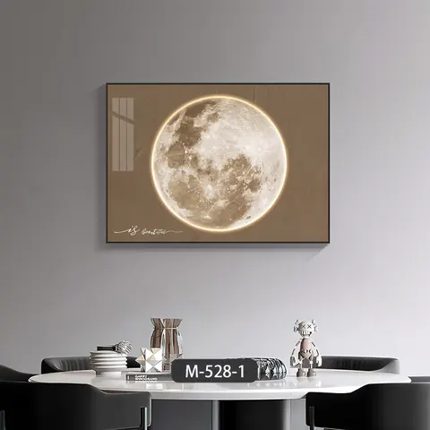 Creative Moon Electrical Box Cover Art Decor Painting Luxury Restaurant No Punching Required Push-pull Crystal Painting