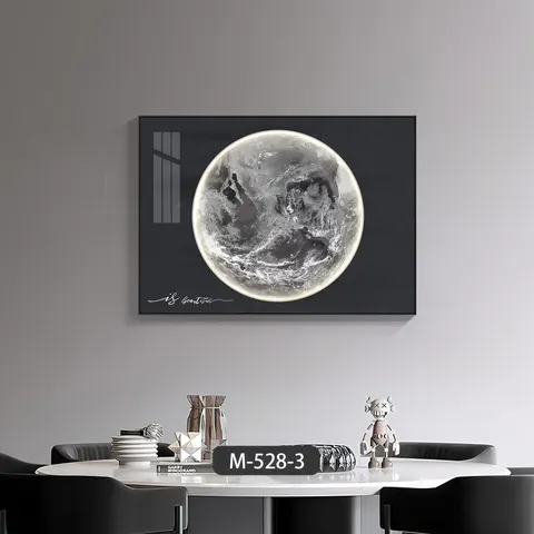 Creative Moon Electrical Box Cover Art Decor Painting Luxury Restaurant No Punching Required Push-pull Crystal Painting