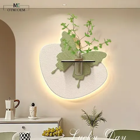 Creativity Butterfly Art Home Furnishings Decorative Painting Restaurant Background Wall Sandstone LED Decor Painting