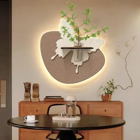 Creativity Butterfly Art Home Furnishings Decorative Painting Restaurant Background Wall Sandstone LED Decor Painting