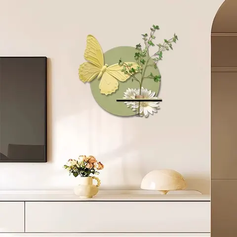 植物 单幅 装饰画 现代简约 餐厅背景墙挂画 LED带灯画