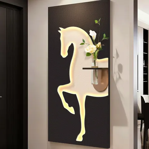 Creativity Double-layer Sandstone Home Decor Painting Hydroponics Green Plants Art Home Furnishings Wall Painting