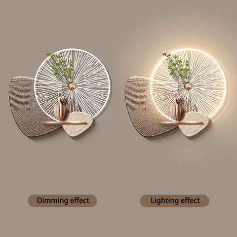 Creativity Green Plants Sandstone Art Home Decor Painting UV Engraving Acrylic LED Decor Painting