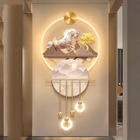 Creativity Horse Art Home Decor Painting Living Room Corridor Background Wall Acrylic LED Painting
