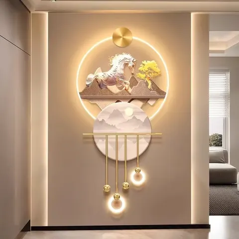 Creativity Horse Art Home Decor Painting Living Room Corridor Background Wall Acrylic LED Painting