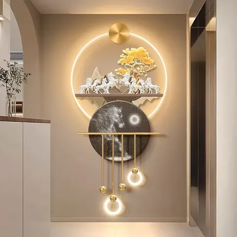 Creativity Horse Art Home Decor Painting Living Room Corridor Background Wall Acrylic LED Painting