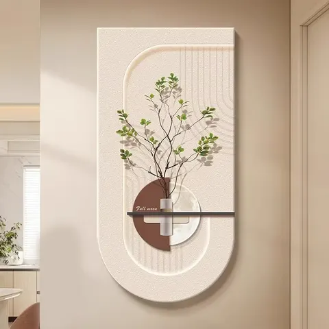 Creativity Hydroponic Plants Entrance Hall Art Decor Paintings Three-dimensional Luminescence of Sandstone LED Painting