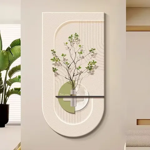 植物 单幅 装饰画 现代简约 玄关背景墙挂画 LED带灯画