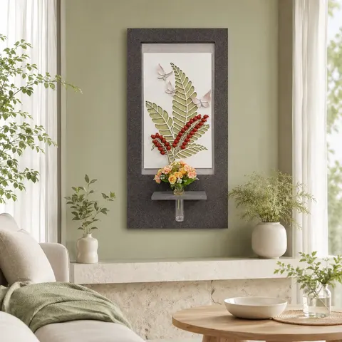Creativity Hydroponics Green Plants Art Decorative Painting 3D Three-dimensional Sandstone LED Decorative Painting