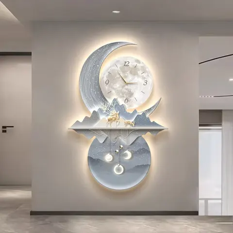 Creativity Landscape Elk Art Home Decor Painting UV Engraving Corridor Background Wall Crystal Porcelain Painting