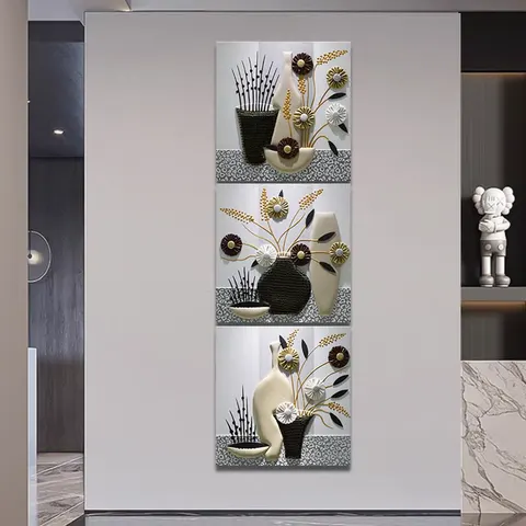 Creativity Leather Decor Painting 3D Home Furnishings Decor Painting Sofa Background Wall Three-connection Mural Painting