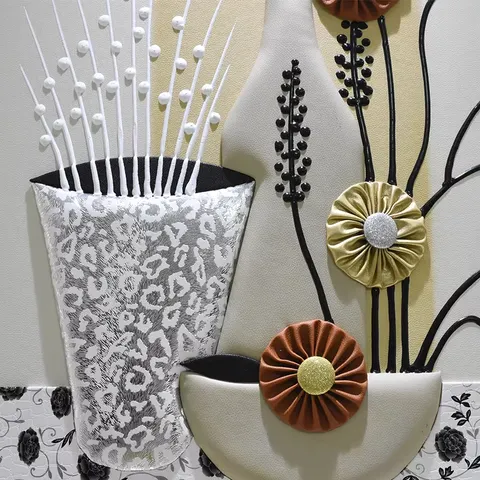 Creativity Leather Decor Painting 3D Home Furnishings Decor Painting Sofa Background Wall Three-connection Mural Painting