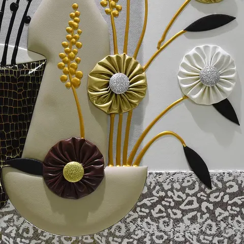 Creativity Leather Decor Painting 3D Home Furnishings Decor Painting Sofa Background Wall Three-connection Mural Painting