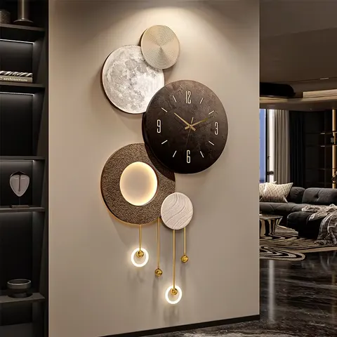 Creativity Metal Hanging Piece Sandstone Art Decor Painting Corridor Background Wall Acrylic LED Painting