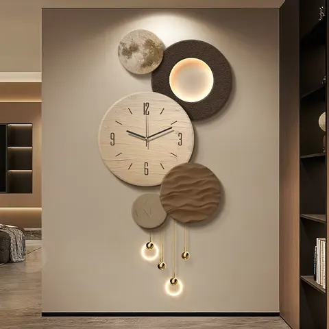 Creativity Metal Hanging Piece Sandstone Art Decor Painting Corridor Background Wall Acrylic LED Painting