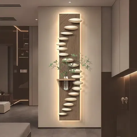 Creativity Sandstone c Hydroponic Green Plants Corridor Background Wall LED Paintings