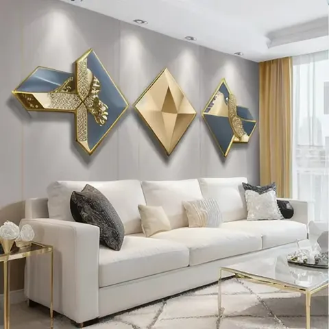 Crystal Porcelain Wall Art Painting 3D Abstract Oil Painting Large Size Art Frame Sculpture Wall Art Home Decor