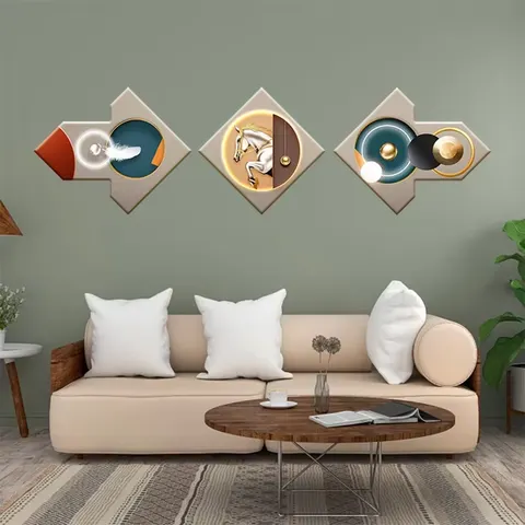 Crystal Porcelain Wall Art Painting 3D Abstract Oil Painting Large Size Art Frame Sculpture Wall Art Home Decor