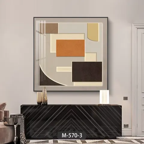 Custom Living Room Sofa Background Wall Decoration Painting 3d Three-dimensional Hanging Painting Relief Sandstone Texture Mural