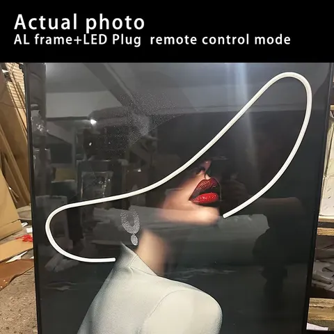 Custom Modern Sexy Female Portrait Light-Up Wall Art Illuminated Fashion Posters Living Room and Bedroom Wall Decor Neon Art