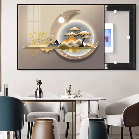抽象 单幅 装饰画 现代简约 客厅背景墙挂画 晶瓷画