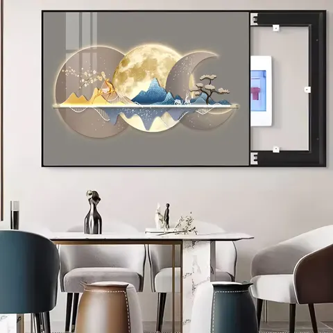 抽象 单幅 装饰画 现代简约 客厅背景墙挂画 晶瓷画