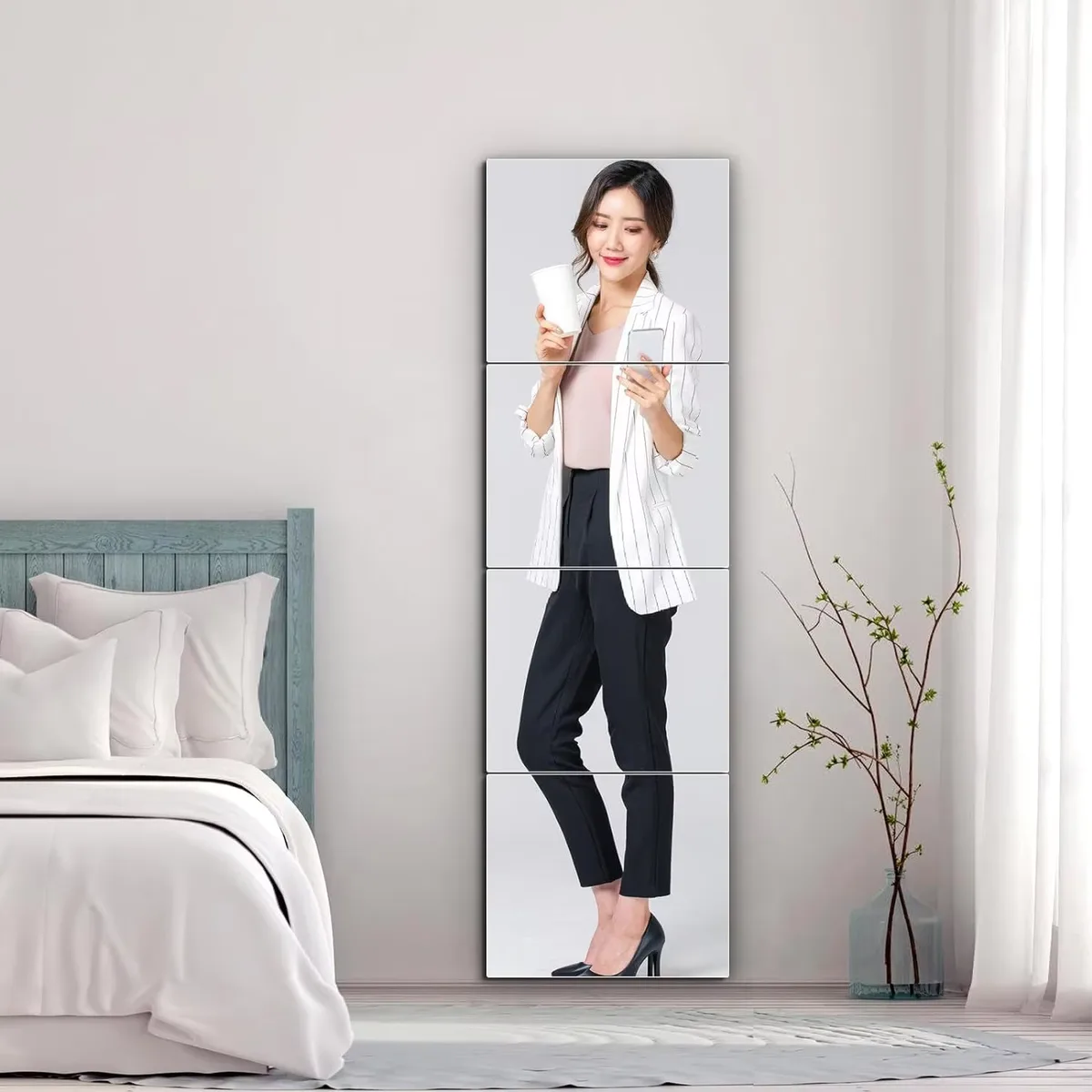 Customizable Diy Acrylic Wall Self-adhesive and Bedroom Bathroom Living Room Splicing Mirror Non Shattering Soft and Room Mirror