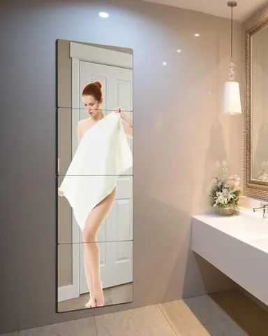 Customizable Diy Acrylic Wall Self-adhesive and Bedroom Bathroom Living Room Splicing Mirror Non Shattering Soft and Room Mirror