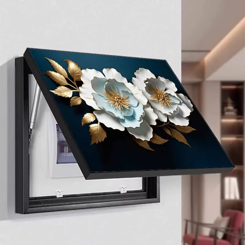 Customizable Electric Box Cover Art Home Decor Painting Restaurant Background Wall Crystal Porcelain Painting