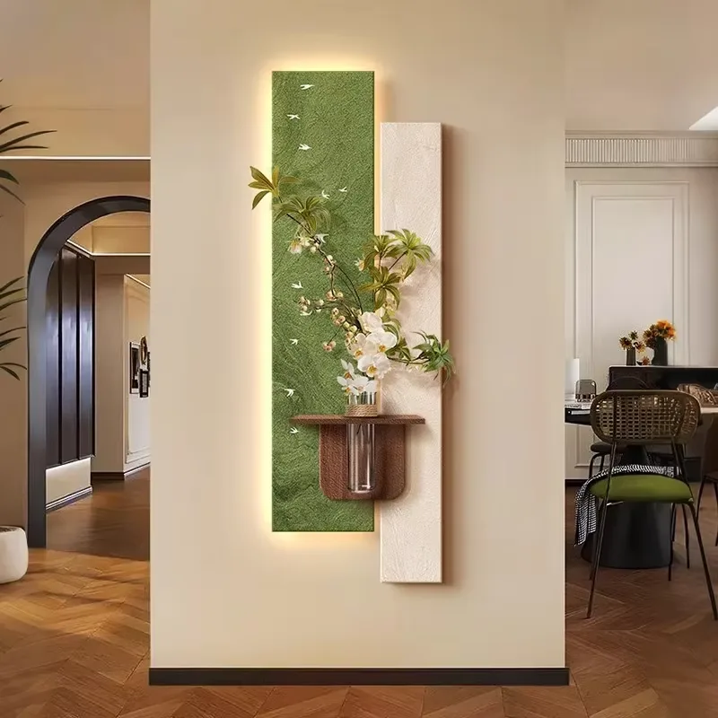 Customized Wholesale Sandstone Paintings for the Living Room Corridor Background Wall with LED Glowed Crystal Paintings