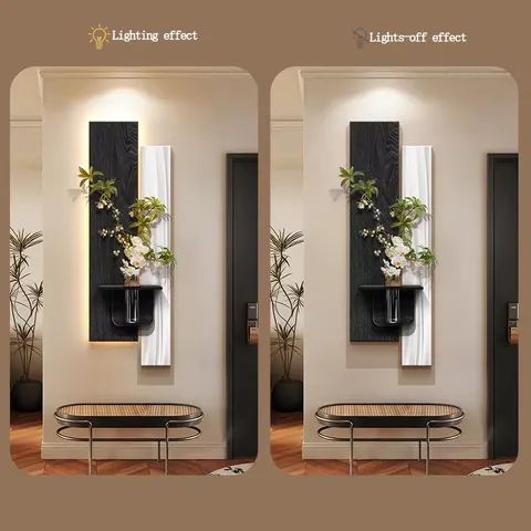 Customized Wholesale Sandstone Paintings for the Living Room Corridor Background Wall with LED Glowed Crystal Paintings