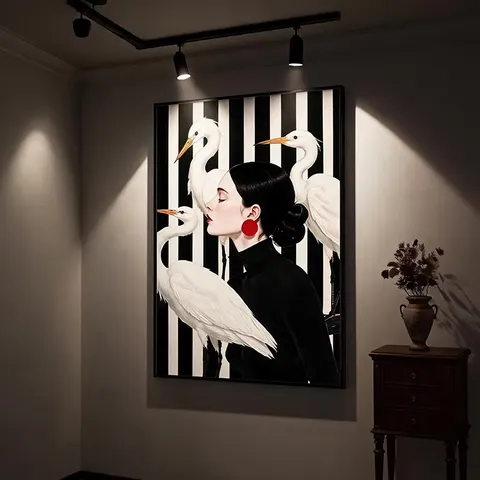 抽象 单幅 装饰画 现代简约 客厅背景墙挂画 晶瓷画