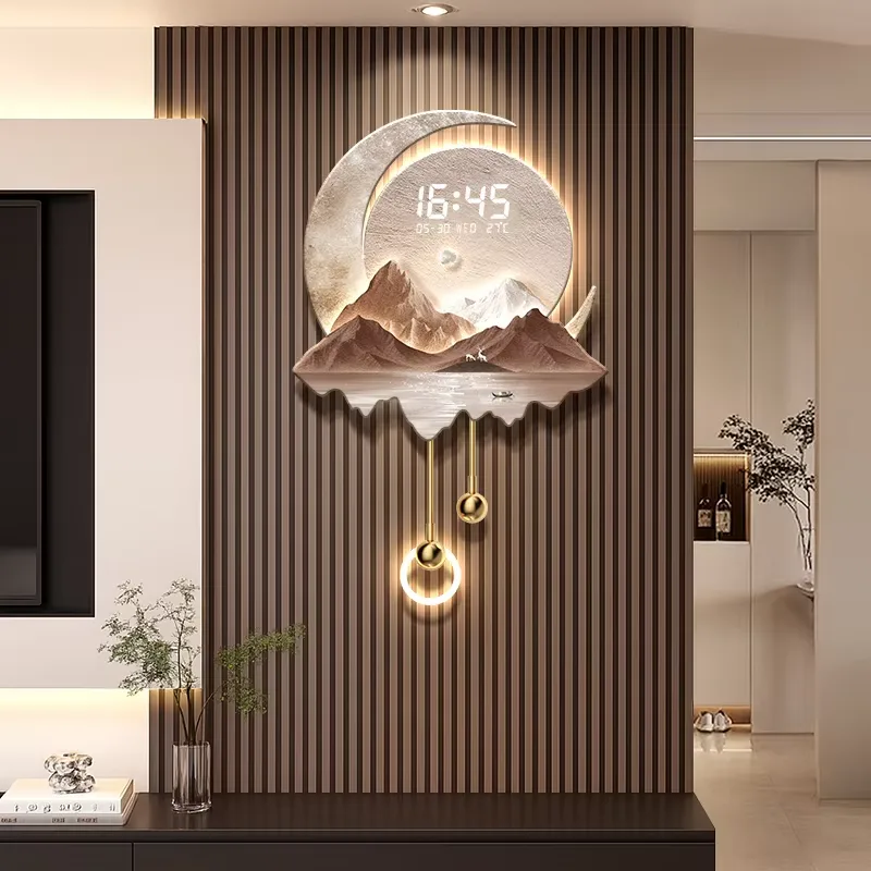 Digital Display Art Home Decor Painting Television Background Wall Pang LED Decor Painting Metal Pendant Wall Art Painting