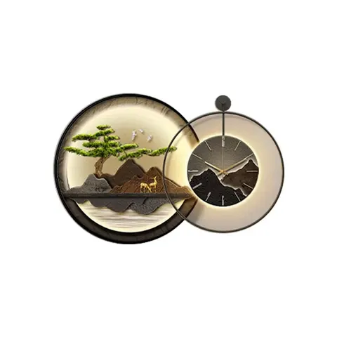 山水 单幅 装饰画 现代简约 餐厅背景墙挂画 晶瓷画