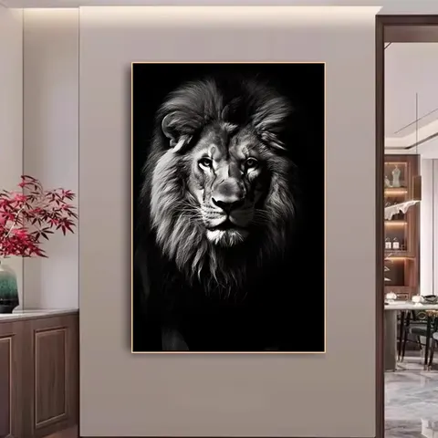 Domanical lion Wall Art Home Decor Painting Light Luxury Atmosphere Modern Living Room Porch Background Wall Hanging Painting