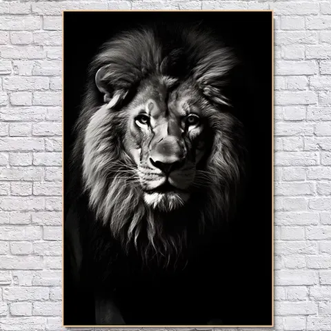 Domanical lion Wall Art Home Decor Painting Light Luxury Atmosphere Modern Living Room Porch Background Wall Hanging Painting